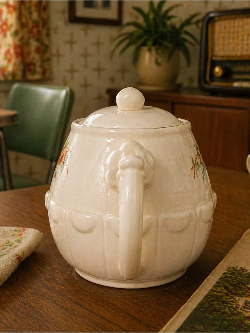 Vintage‎ Drip O Lator The Enterprise Aluminum Co 8 Cup Ceramic Teapot 64 Oz